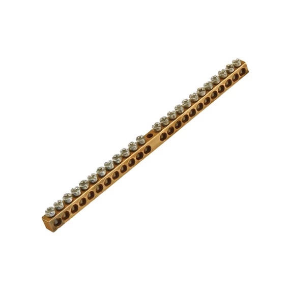 Csavaros sín, réz gyűjtősín, földelősín 24P 160mm ANCO 820524 