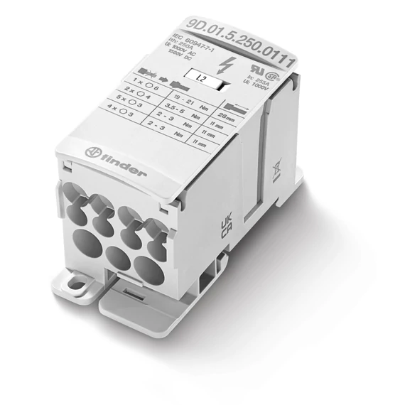 Finder 9D.01.5.250.0111 Fővezetéki leágazó kapcsok • 250 A • 12 pólusú