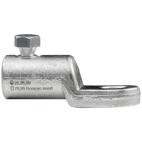 Szakadófejes csavaros alumínium szemes csősaru AS25-95CS