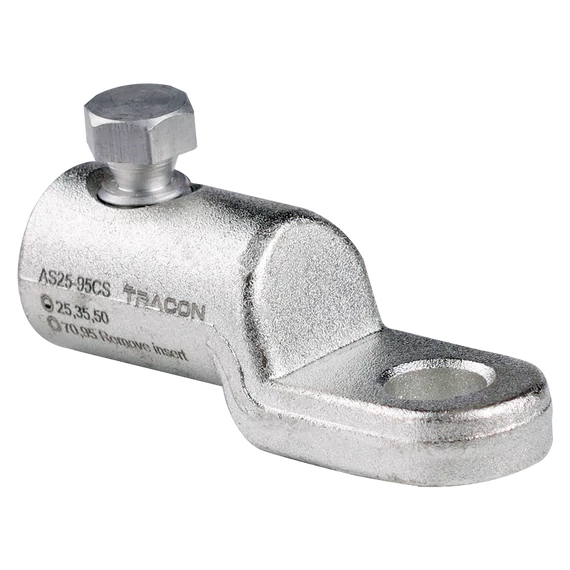 Szakadófejes csavaros alumínium szemes csősaru AS25-95CS16