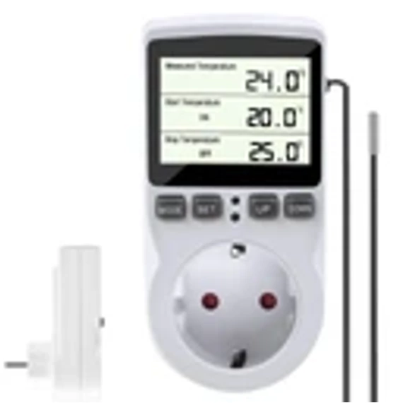 Dugaszolható termosztát, Programozható, Digitális, 3680W, -40 ℃ ~ 120°C ASK2256