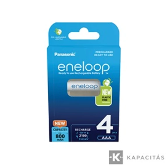 eneloop BK-4MCDE/4BE AAA/mikro 800mAh Ni-MH akkumulátor 4db/csomag; az ár 1db -ra értendő                     