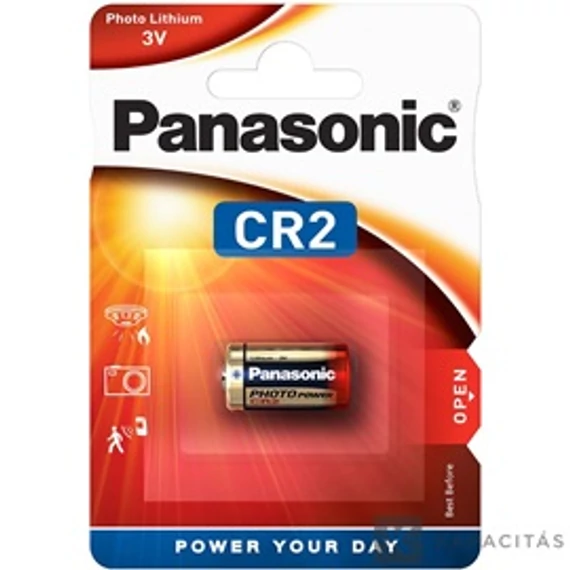 Panasonic CR2 3V lítium fotóelem 1db/csomag; az ár 1db -ra értendő CR-2L/1BP SMART