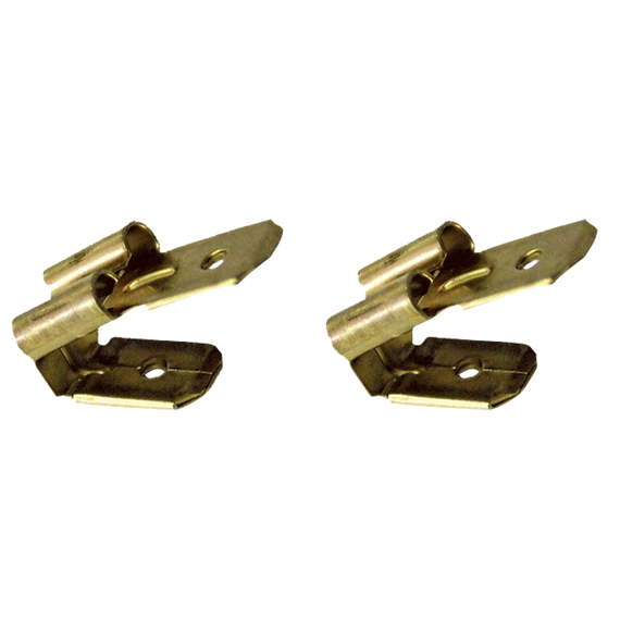 Szigeteletlen rátolható csatlakozó csap+hüvely, sárgaréz CSEL