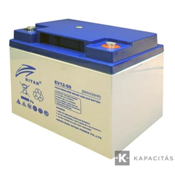 Ritar EV12-50 12V 50Ah elektromos járműmeghajtó akkumulátor EV12-50                                           
