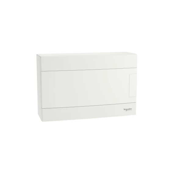 EASY9 EU Kiselosztó, 12 modul, PE+N sínnel, teli ajtóval, falon kívüli EZ9EUD112