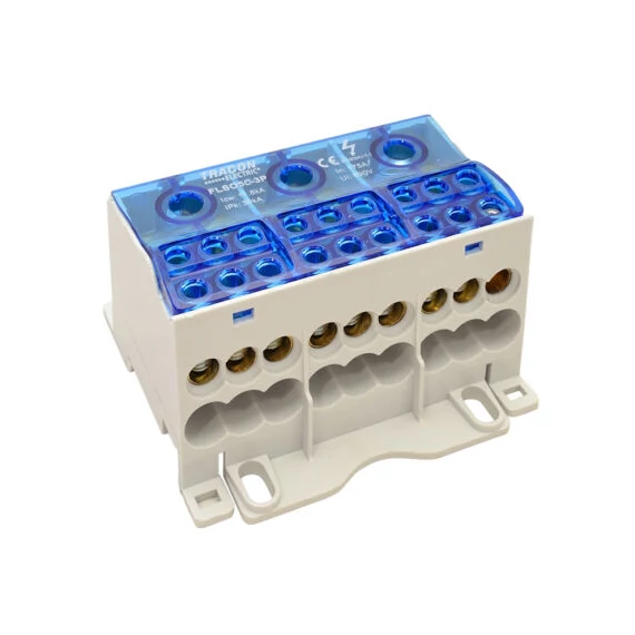 Fővezetéki leágazó sorkapocs nyitható fedéllel FLSO50-3P Tracon