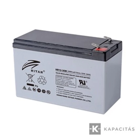 Ritar 12V / 36W F2 nagy áramú zárt ólomakkumulátor HR12-36W-F2                                                