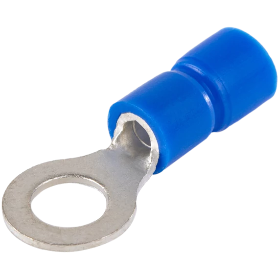 Szigetelt szemes saru, ónozott elektrolitréz, kék 2,5mm2, M5, (d1=2,3mm, d2=5,3mm),PVC KSZ5