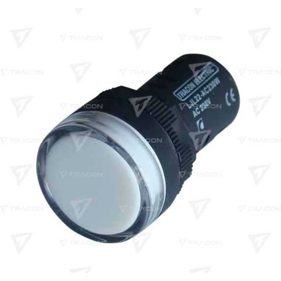 LED-es jelzőlámpa, fehér LJL16-WE  TRACON