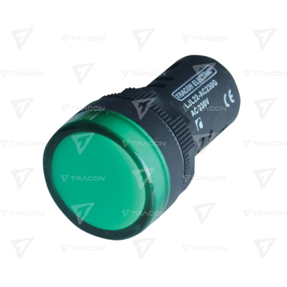 LED-es jelzőlámpa, zöld  LJL22-GE  TRACON