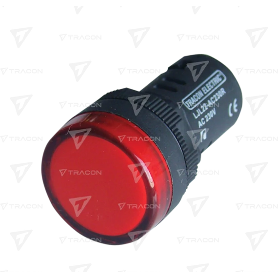LED-es jelzőlámpa, piros  LJL22-RE  TRACON
