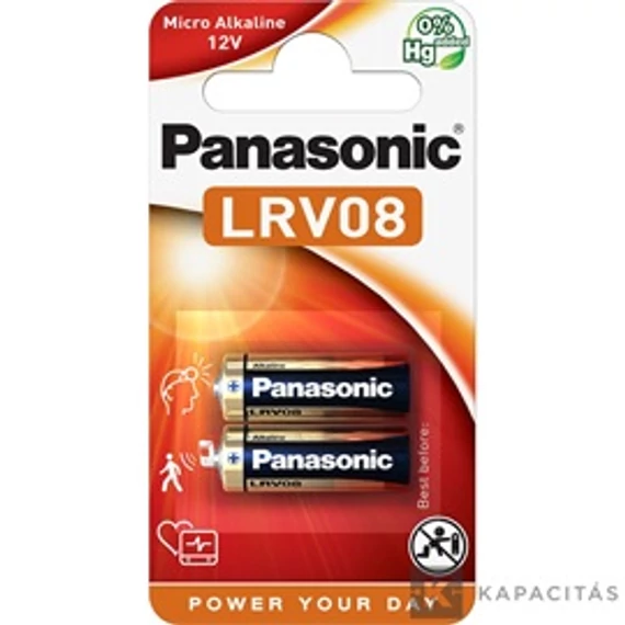 Panasonic LRV08L/2BP LRV08 12V alkáli elem 2 db/csomag; az ár 1db -ra értendő                                 