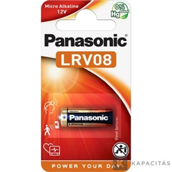 Panasonic LRV08L/1BP LRV08 12V alkáli elem 1db/csomag; az ár 1db -ra értendő                                  