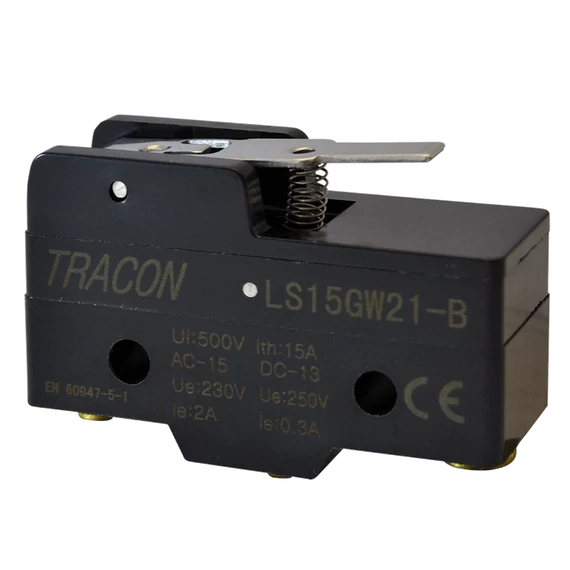 Helyzetkapcsoló, rugószáras 1xCO, 2A/230V AC-15, 0,3A/250V DC-13, 17mm, IP00 LS15GW21-B