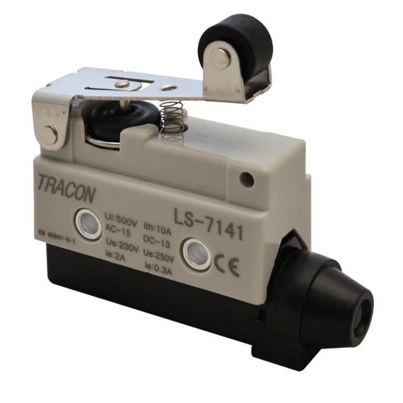 Helyzetkapcsoló, rugószáras-görgős 1xCO, 2A/230V AC-15, 0,3A/250V DC-13, 47mm, IP40 LS7141