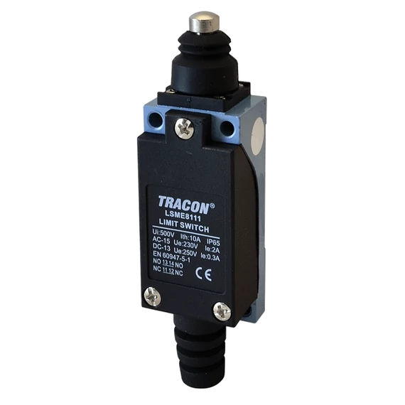 Helyzetkapcsoló, kúpos-ütközős 1xNO+1xNC, 2A/230V AC-15, 0,3A/250V DC-13, IP65 LSME8111