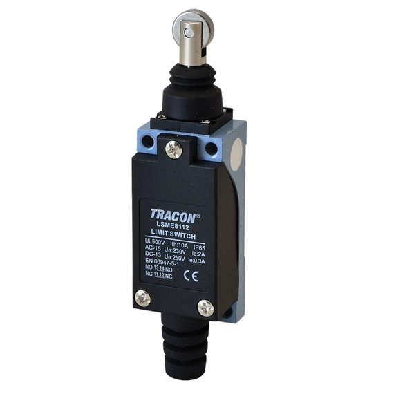 Helyzetkapcsoló, nyomógörgős 1xNO+1xNC, 2A/230V AC-15, 0,3A/250V DC-13, IP65 LSME8112