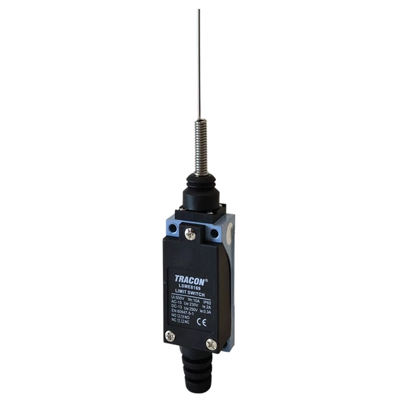 Helyzetkapcsoló, rugószáras (acél) 1xNO+1xNC, 2A/230V AC-15, 0,3A/250V DC-13, 97mm, IP65 LSME8169