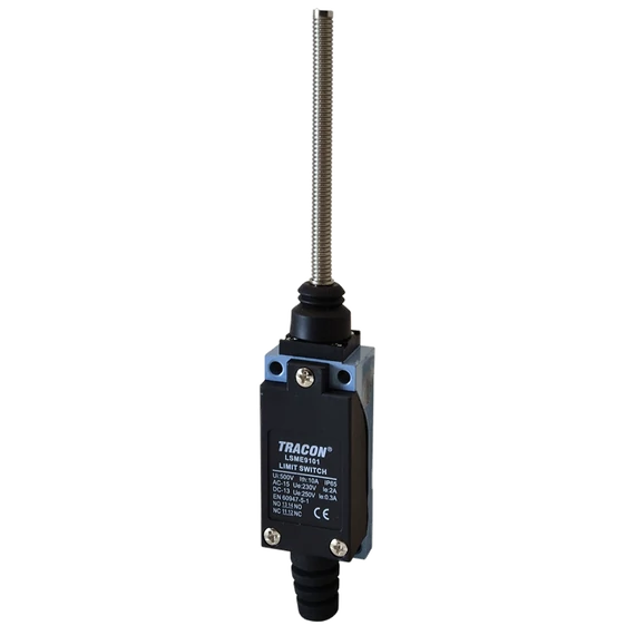 Helyzetkapcsoló, rugószáras (acél) 1xNO+1xNC, 2A/230V AC-15, 0,3A/250V DC-13, 100mm, IP65 LSME9101