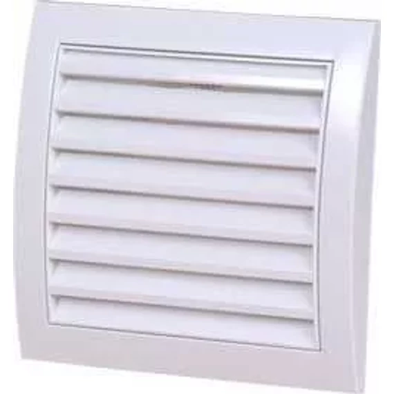 Ventilátor szellőzőrács hálóval fehér színben, 100mm átmérő, ND10