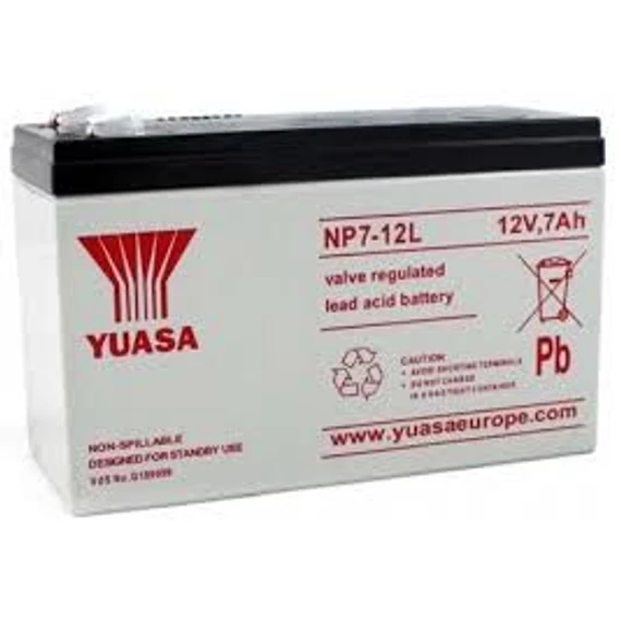 Zselés ólomakkumulátor 12V 7Ah  Yuasa NP7-12 L                                                                
