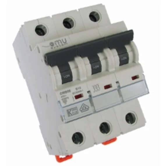 OMU SYSTEM OMB06 3 pólusú 63A C 6kA Kismegszakító OMB06363C 