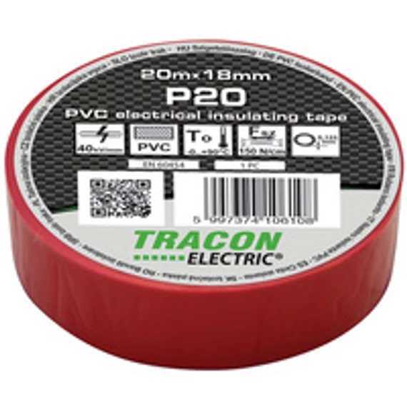 Tracon szigetelőszalag piros P20