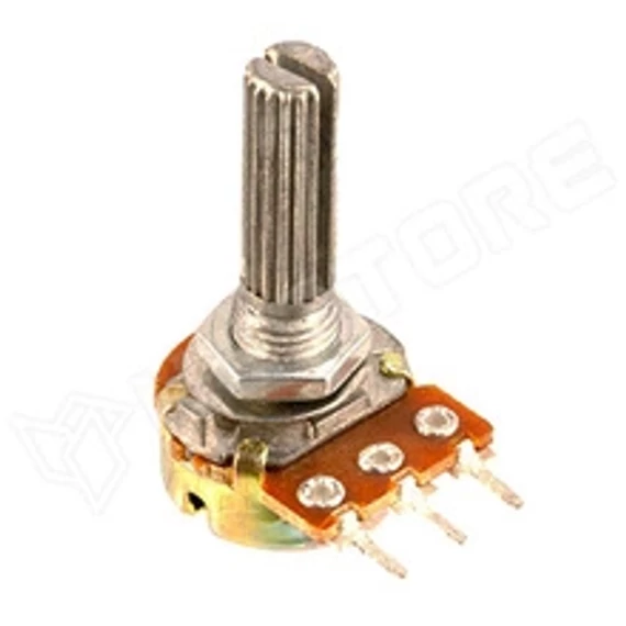 Potenciométer, 6mm tengely POM LIN 20K