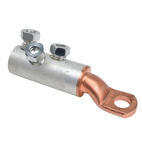 Szakadófejes csavaros réz-alumínium szemes csősaru 185-240mm2,3×M16 RA185-240CS16