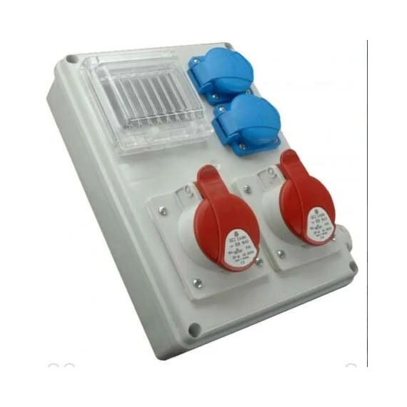Ipari elosztótábla ROS-I 3200 A/S IP44 SEZ 2 DB 16A dugalj, 2 DB 32 A 4P dugalj, Üres ablak 4p
