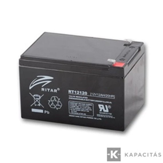 Ritar RT12120-F2 12V 12Ah zárt ólomakkumulátor                                                                