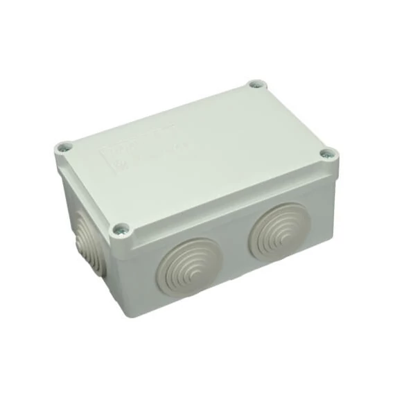 S-BOX 206 falon kívüli műanyag kötődoboz gumi bevezetővel 120x80x50mm IP65 PAWBOL