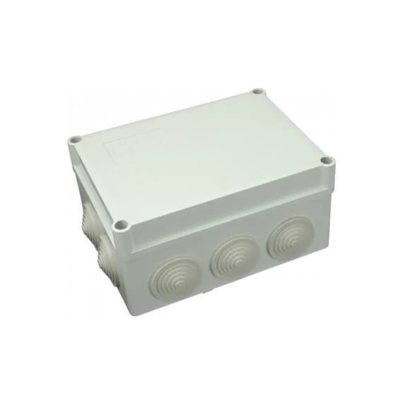 S-BOX 406 falon kívüli műanyag kötődoboz gumi bevezetővel 190x140x70mm IP55 PAWBOL