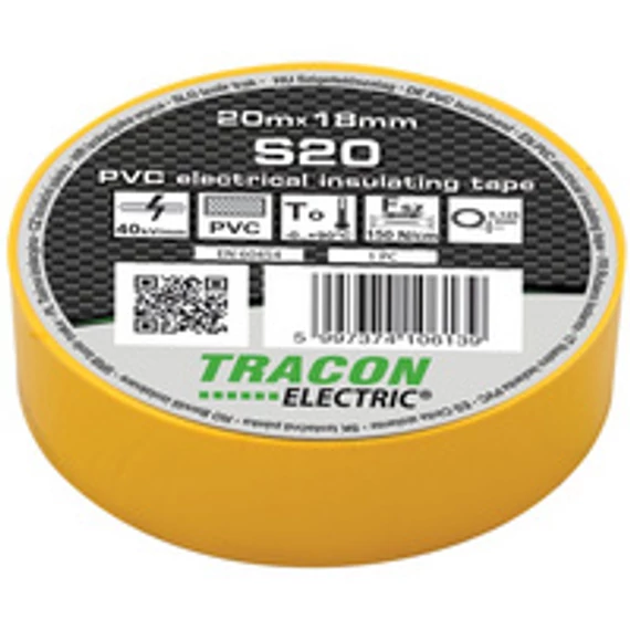 Tracon szigetelőszalag sárga S20