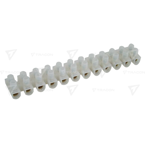 2,5mm2  Flex. nyomólemezes sorozatkapocs, H profil, 12 tag, natúr S3A-H-L Tracon