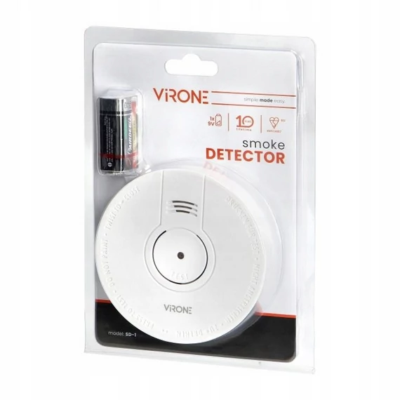 AKKUMULÁTOROS FÜSTÉRZÉKELŐ 9V DC, BSI SD-1 VIRONE