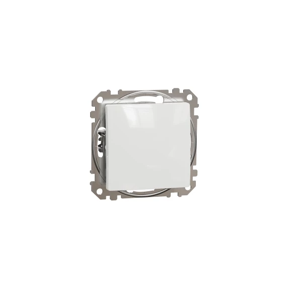 SEDNA DESIGN Egypólusú nyomó, rugós bekötés, 10A, (101N), fehér SDD111111