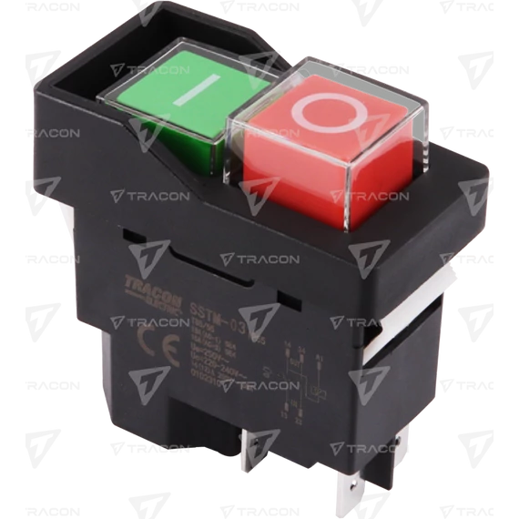 Relés biztonsági kapcsoló, bepattintható, fekete kerettel SSTM-03 Tracon
