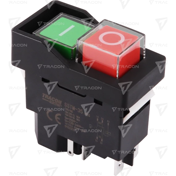 Relés biztonsági kapcsoló, bepattintható, fekete kerettel SSTM-035 Tracon