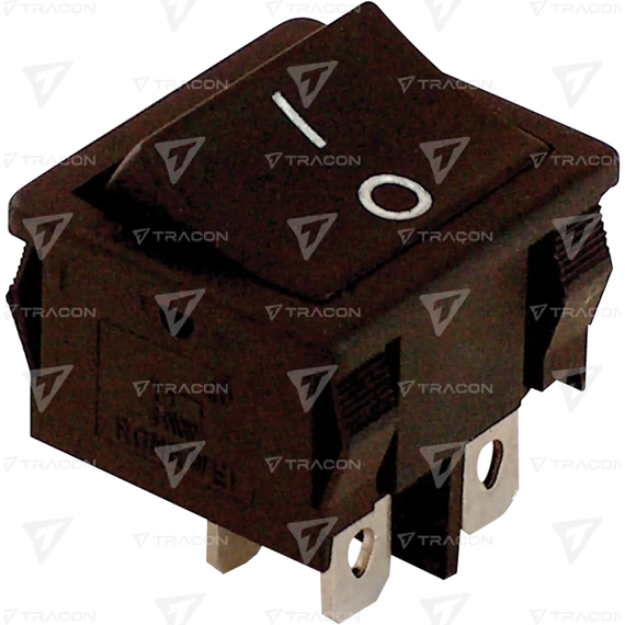 Készülékkapcsoló, BE-KI, 2-pólus, fekete, 0-I felirattal TES-51 TRACON