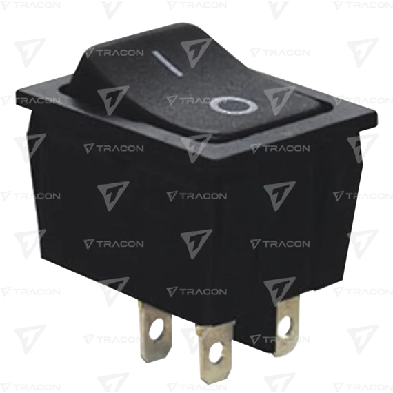 Készülékkapcsoló, BE-KI, 2-pólus, fekete, 0-I felirattal  TES-53 TRACON