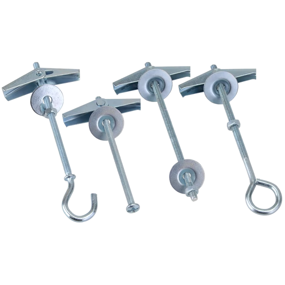 Mennyezet csavar, kampó fejjel, anyával, alátéttel M4, L=95mm TMK