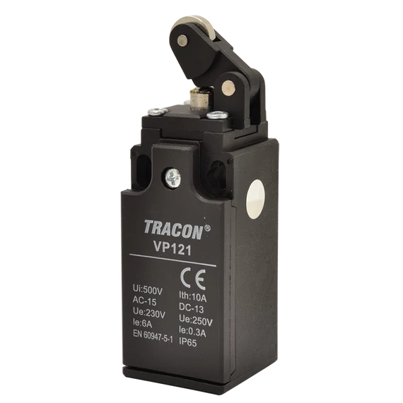 Helyzetkapcsoló, karos-görgős 1xNO+1xNC, 6A/230V AC-15, 0,3A/250V DC-13, IP65 VP121