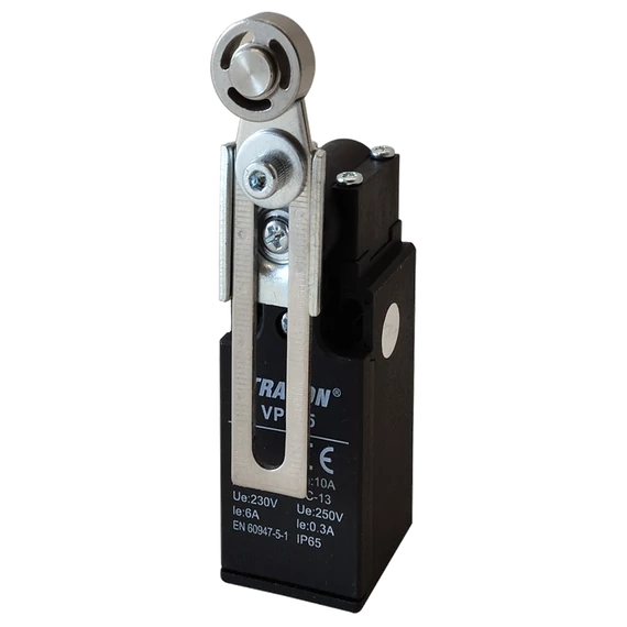 Helyzetkapcsoló, lengőkar-görgő 1xNO+1xNC, 6A/230V AC-15, 0,3A/250V DC-13, 30-60mm, IP65 VP145