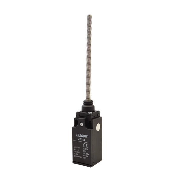 Helyzetkapcsoló, rugószáras (acél) 1xNO+1xNC, 6A/230V AC-15, 0,3A/250V DC-13, IP65 VP181