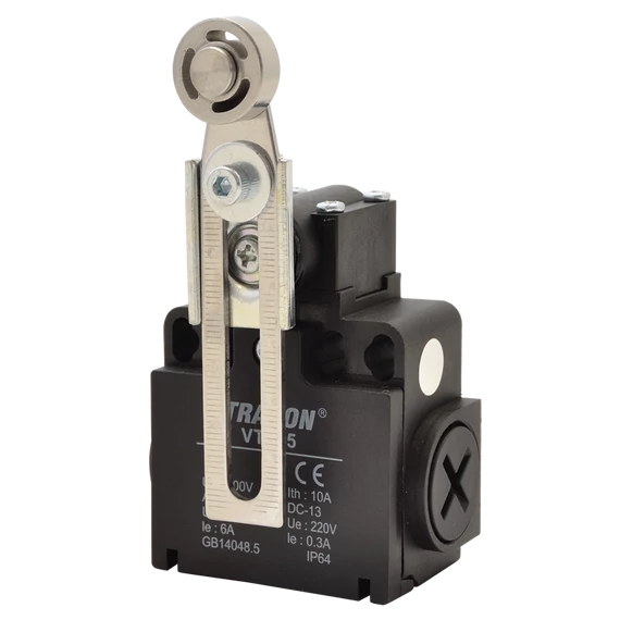Helyzetkapcsoló, lengőkar-görgő 1xNO+1xNC, 6A/230V AC-15, 0,3A/250V DC-13, IP65 VT145