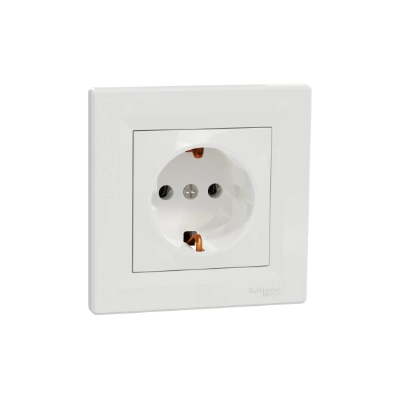 ASFORA 2P+F csatlakozóaljzat, csavaros, kerettel, fehér eph2900121