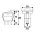 Kép 2/2 - Billenő kapcsoló, 1 áramkör, 16 A - 12 V DC, OFF - ON, sárga LED-del, 09042SA GLOBIZ
