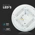Kép 4/9 - 24W LED csillogó búrás kör mennyezeti lámpa állítható színhőmérséklet - 217606 V-TAC